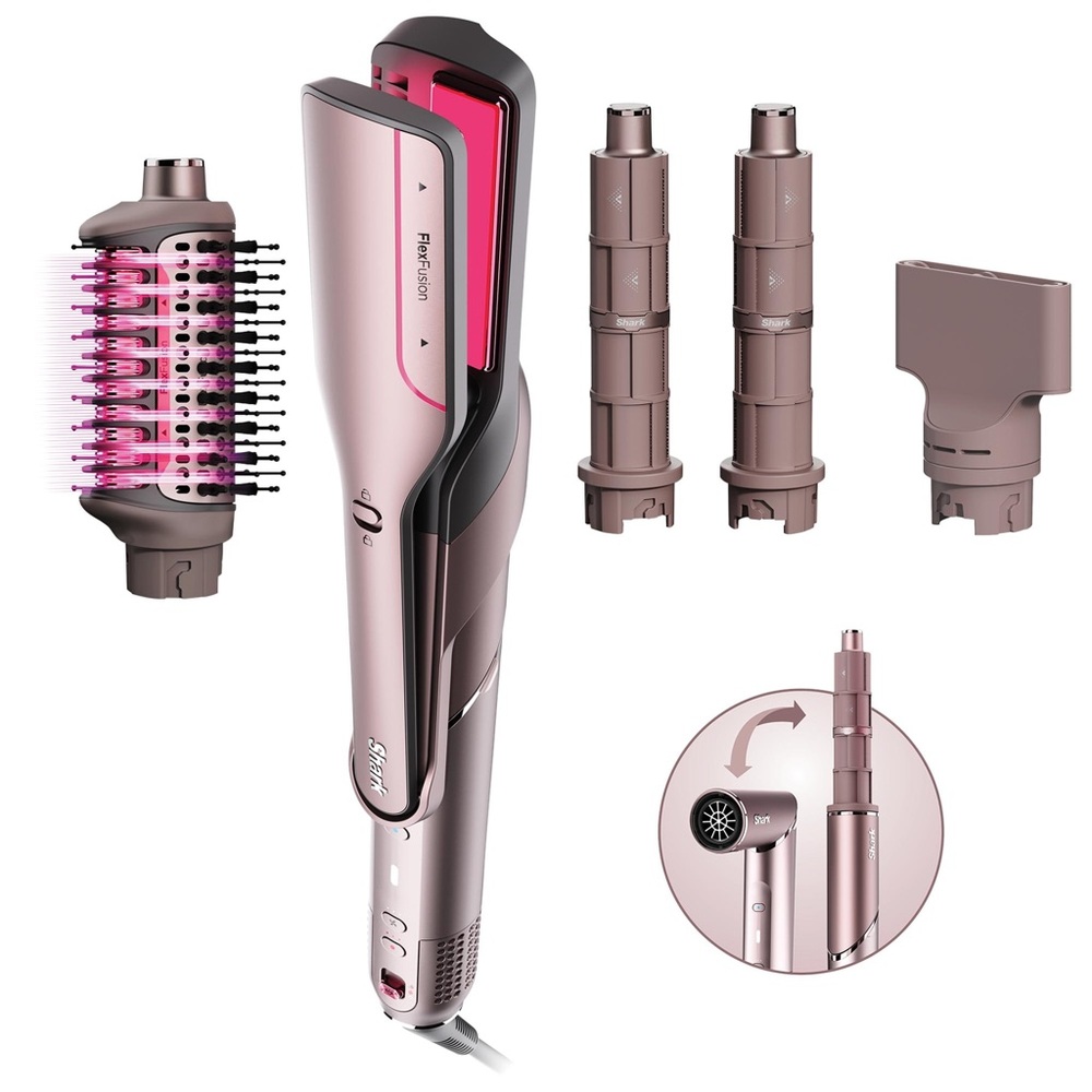 Shark Beauty FlexFusion 5 in 1 Air Styler Straightener + Brush Set